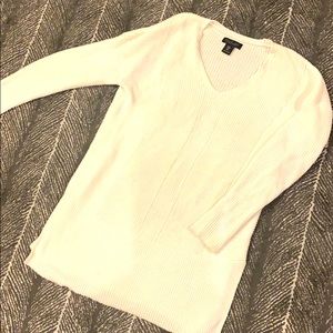 Rachel Zoe white V-neck sweater